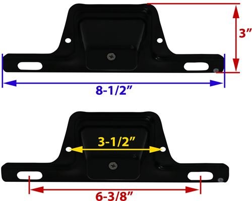 LED TRAILER LICENSE PLATE LIGHT WITH BRACKET - 5 DIODE, BLACK, STEEL, CLEAR LENS, 8-5/8"X3-1/4"