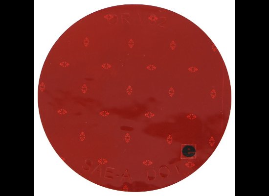 Oralite Reflector for Truck or Trailer - 3" Round - Stick On - Red - Qty 1