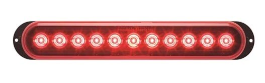 LED TRAILER COMBINATION TAIL LIGHT, STT - RED LENSE, 11 DIODE, 13-1/4" X 2-1/8"X1-7/16"