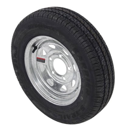 KENDA CARRIER 145/80R12, 145/R12 GALVANIZED SPOKE WHEEL, 5X4.5, 5 ON 4.5 - LRD SPARE WHEEL AND TIRE