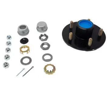 TPP IDLER HUB ASSEMBLY - COMPLETE - FOR 3.5K AXLES, #84 SPINDLE, 5 ON 5, 5X5 BOLT PATTERN 1/2" STUDS