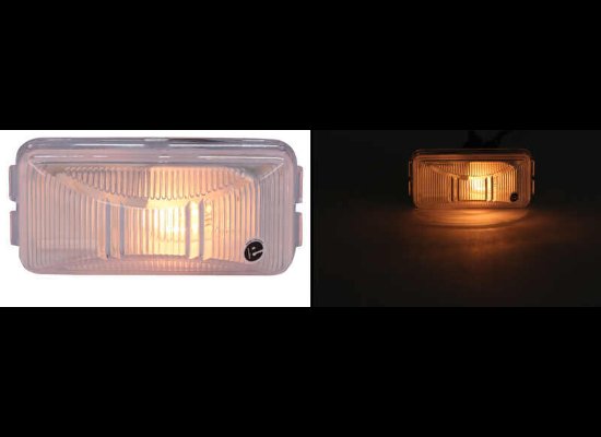 MINI TRAILER LICENSE PLATE LIGHT - SUBMERSIBLE, INCANDESCENT, CLEAR LENS - 2-1/2" X 1-3/16"