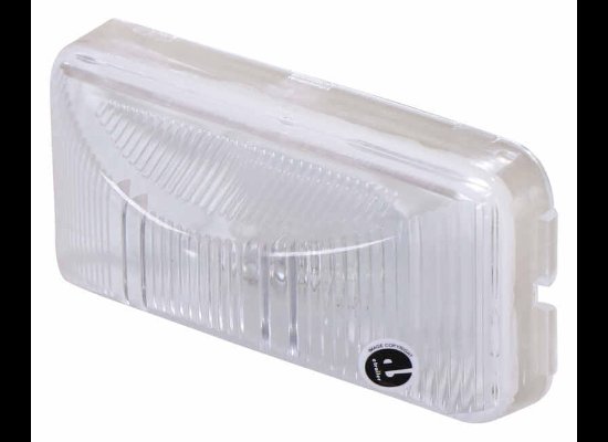 MINI TRAILER LICENSE PLATE LIGHT - SUBMERSIBLE, INCANDESCENT, CLEAR LENS - 2-1/2" X 1-3/16"