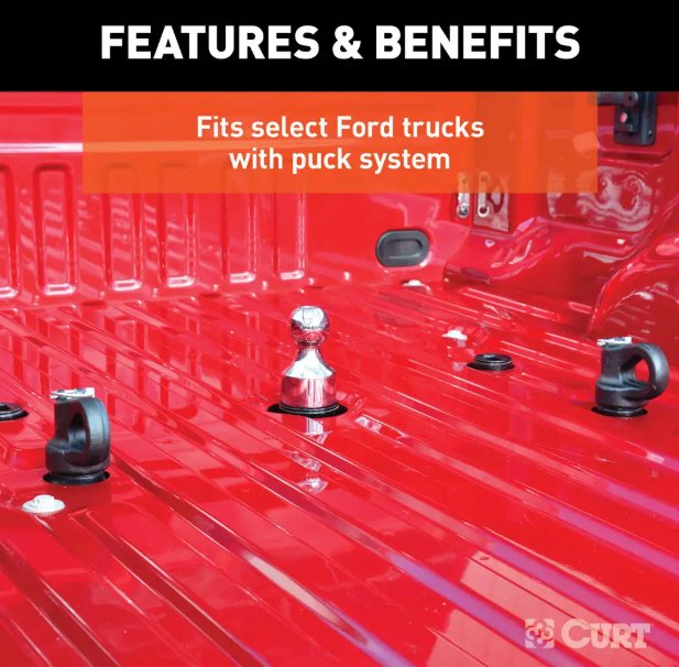 CURT OEM PUCK SYSTEM GOOSENECK SAFETY CHAIN ANCHORS (PAIR) 38K, FOR CHEVY, FORD, GMC AND NISSAN