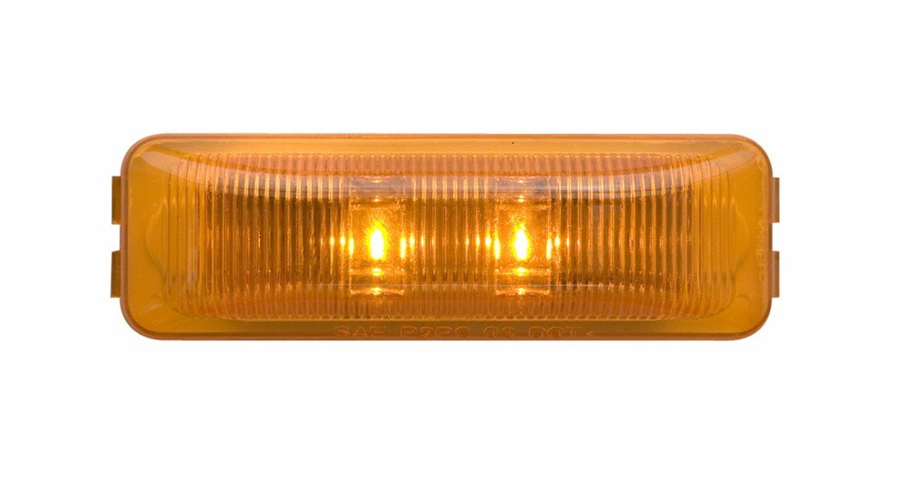 OPTRONICS LED CLEARANCE FENDER MARKER LIGHT 4"AMBER 2 DIODE THINLINE P2