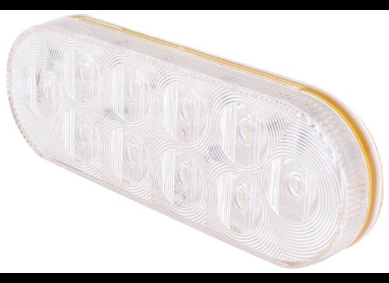 LED BACK UP LIGHT, SUBMERSIBLE, 10 DIODE, CLEAR, OVAL, 6-7/16" X 2-1/4"