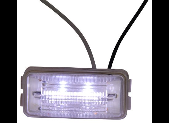 LED TRAILER LICENSE PLATE LIGHT, SUBMERSIBLE, CLEAR LENS, 2 DIODE - 2-1/2" X 1-1/4"