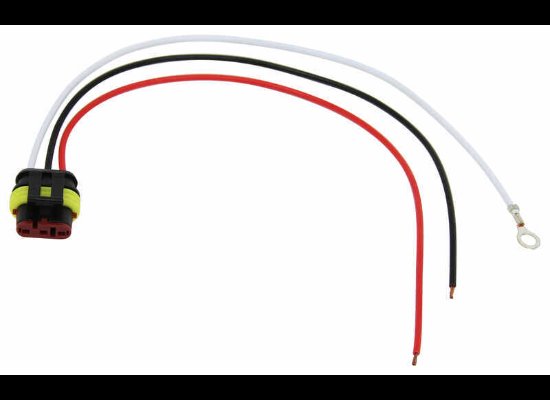 3 WIRE TAIL LIGHT PLUG, SUPER SEAL AMP PLUG, 10" LONG, WEATHERTIGHT PLUG, PIGTAIL