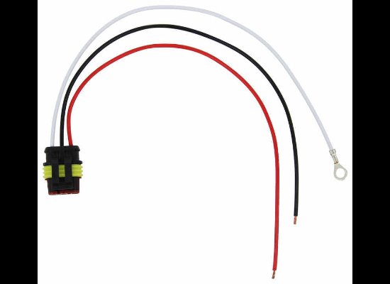 3 WIRE TAIL LIGHT PLUG, SUPER SEAL AMP PLUG, 10" LONG, WEATHERTIGHT PLUG, PIGTAIL