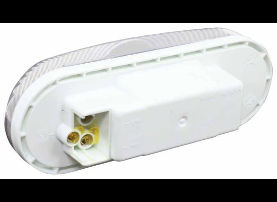OPTRONICS CLEAR BACK UP REVERSE LIGHT, SUBMERSIBLE, INCANDESCENT, OVAL, 6-1/2" X 2-1/4"