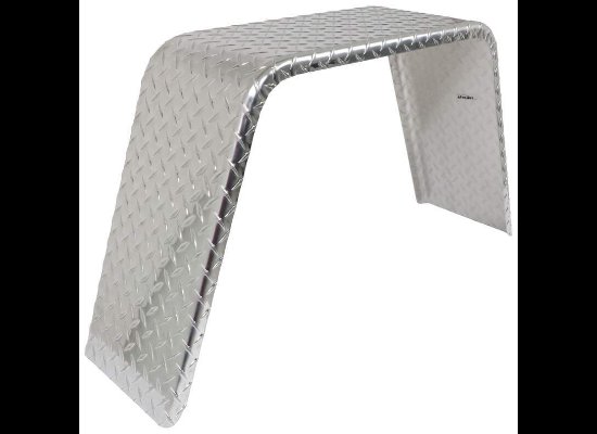 JEEP STYLE ALUMINUM TREAD PLATE, SINGLE AXLE FENDER, ATP - 10"X36"X19"