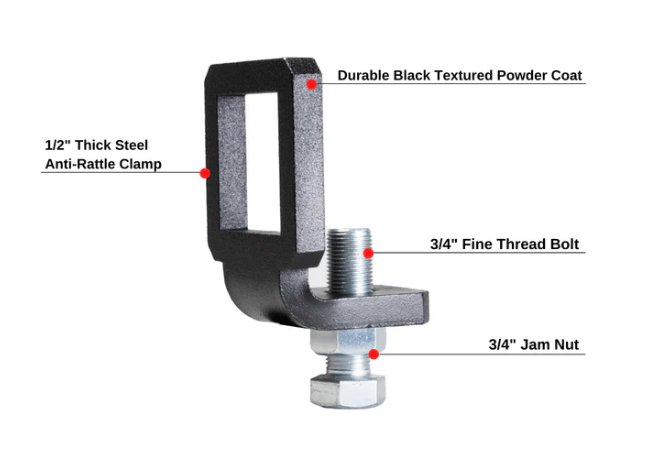 BULLETPROOF HITCHES 2" BULLETPROOF ANTI-RATTLE CLAMP