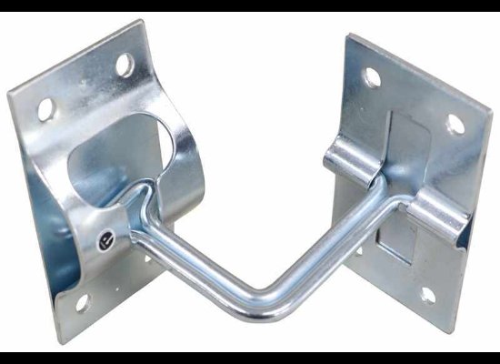 90 DEGREE T-STYLE HOOK AND KEEPER, ANGLE DOOR HOLDER, ZINC, 2"