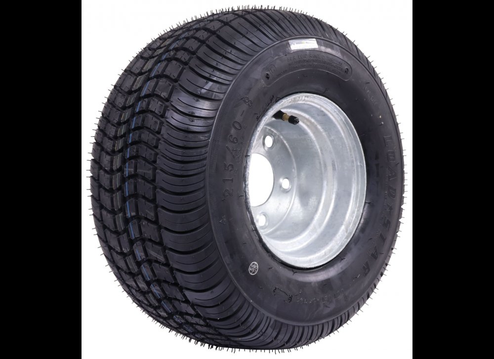 LOADSTAR 215/60-8 18.5X8.5-8 LRC 6 PLY ON 4 LUG 4X4 GALVANIZED WHEEL 8" BIAS