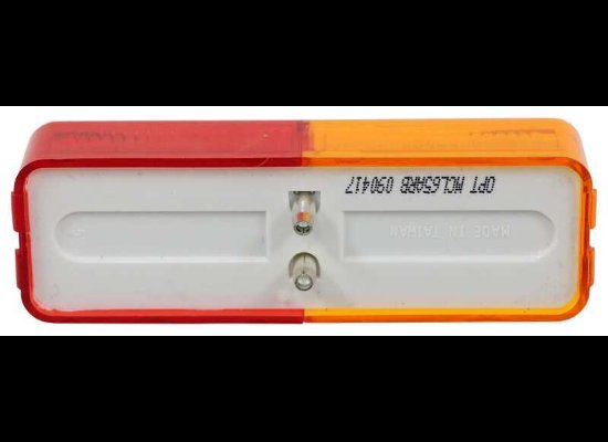 LED TRAILER FENDER LIGHT - 10 DIODES, AMBER AND RED LENS, CLEARANCE / MARKER 4" X 1"