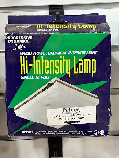 12V HI-INTENSITY LAMP, WOOD TRIM ECONOMICAL INTERIOR LIGHT, PROGRESSIVE DYNAMICS
