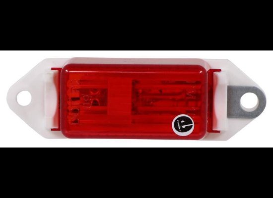 MINI-LITE CLEARANCE OR SIDE MARKER LIGHT, RECTANGLE 3-5/16" X 1" , INCANDESCENT, RED LENS, 1 BULB
