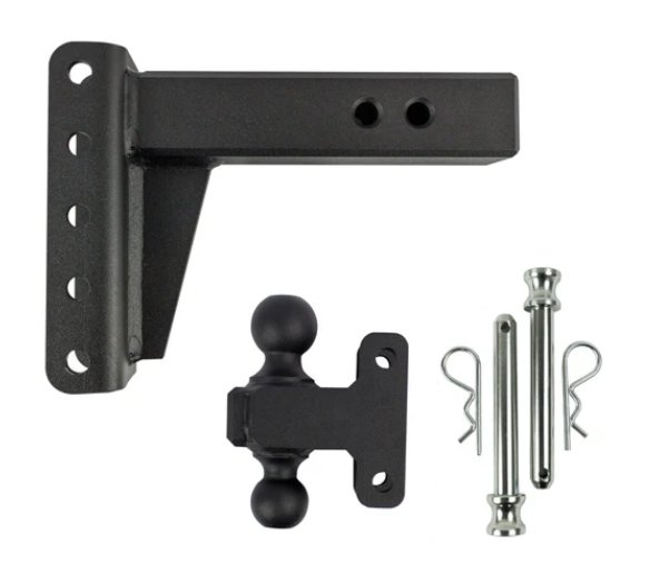 BULLETPROOF HITCHES 2-BALL MOUNT FOR 2-1/2" HITCH, 4" DROP, 4" RISE - 36K