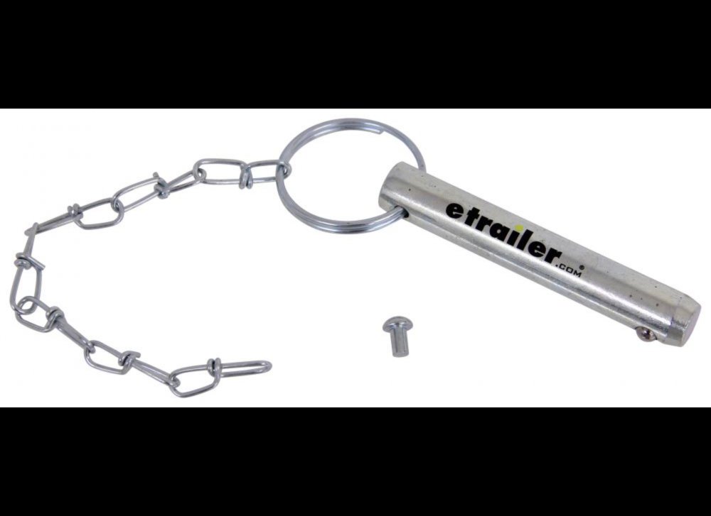REPLACEMENT PULL PIN AND CHAIN FOR PIPE MOUNT SWIVEL JACKS, 5/8" PIN DIAMETER,