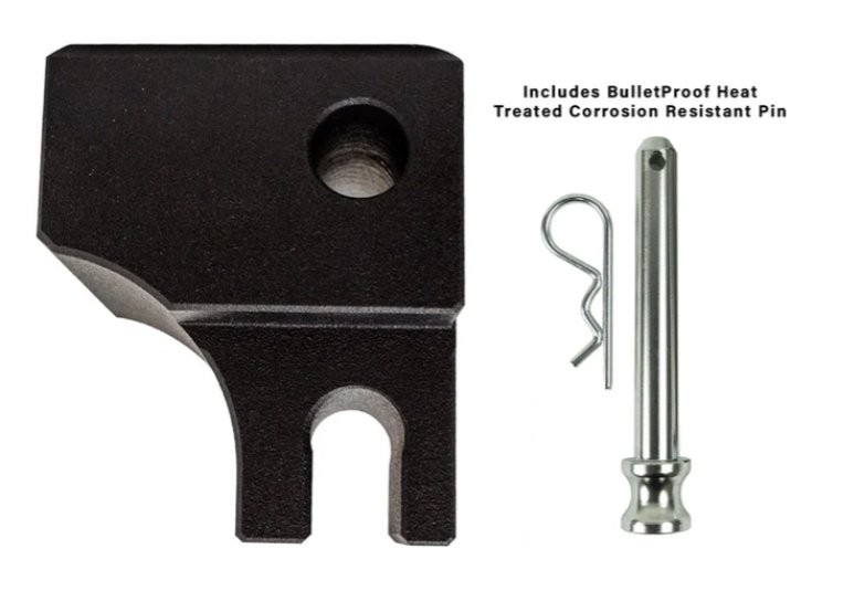 BULLETPROOF HITCHES PINTLE LOCK / LUNETTE RING ATTACHMENT FOR ADJUSTABLE BALL MOUNT, 2-5/16" BALL