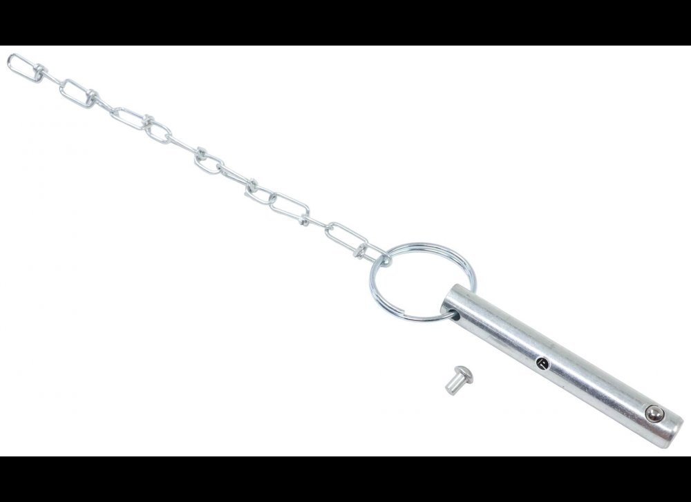 REPLACEMENT PULL PIN AND CHAIN FOR PIPE MOUNT SWIVEL JACKS, 9/16" PIN DIAMETER