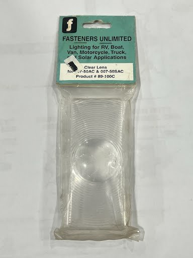CLEAR LENS FOR 007-50SAC, FASTENERS UNLIMITED