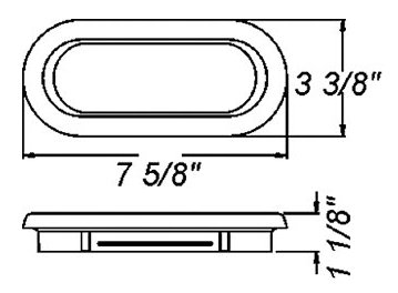 PVC GROMMET FOR 6", 6-1/2" OVAL TRAILER TAIL LIGHT
