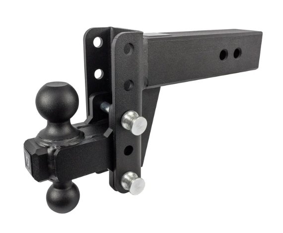 BULLETPROOF HITCHES 2-BALL MOUNT FOR 3" HITCH, 4" DROP, 4" RISE - 36K