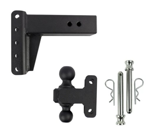BULLETPROOF HITCHES 2-BALL MOUNT FOR 3" HITCH, 4" DROP, 4" RISE - 36K