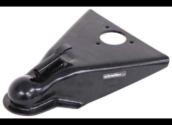 RAM 2-5/16" BALL A-FRAME TRAILER COUPLER, THUMB LATCH, BLACK, WELD ON, 14K
