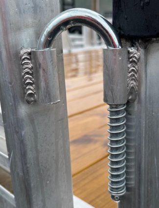 SURE-TRAC J-HOOK UTILITY GATE PIN ASSEMBLY 7-1/2" X 9/16", JHOOK, SPRING, AND PIN, FOR ALUMINUM