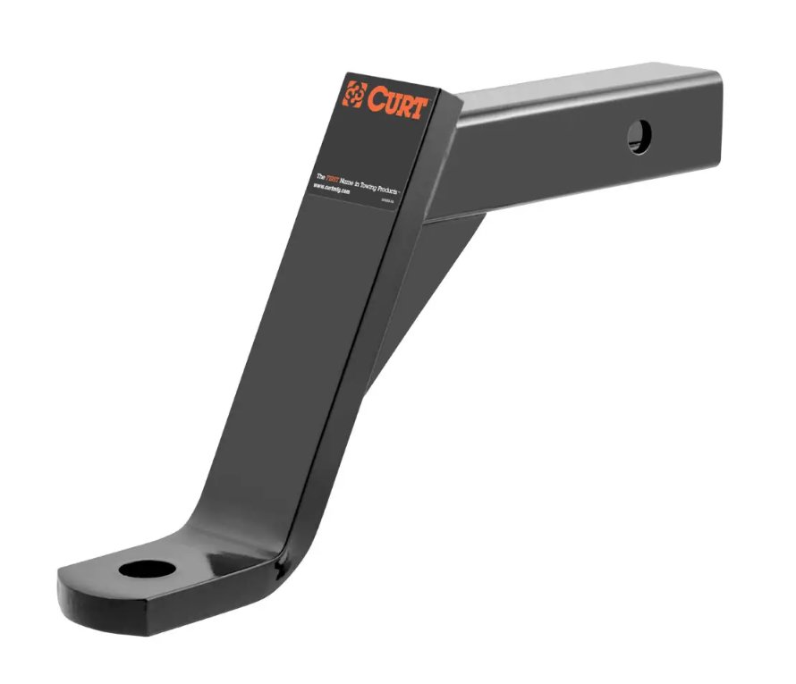 CURT BALL MOUNT 2" HITCH, 8" DROP, 6" RISE, 11-1/2" LONG, 1" SHANK, 5K, CLASS 3