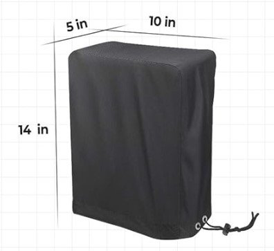 ELECTRIC JACK COVER 14"HX5"WX10"D - 600D POLYESTER FABRIC, WATERPROOF, BLACK