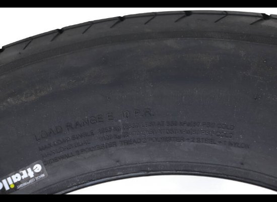 LEGEND 225/75R15 SPARE TIRE ON GLOSS BLACK ALUMINUM WHEEL, 6 LUG 6X5.5 , LRE