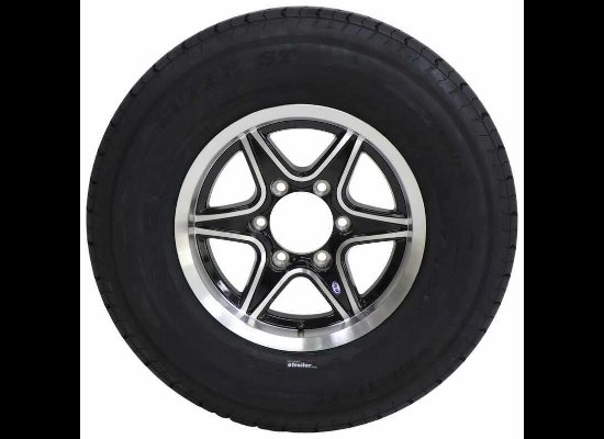 LEGEND 225/75R15 SPARE TIRE ON GLOSS BLACK ALUMINUM WHEEL, 6 LUG 6X5.5 , LRE