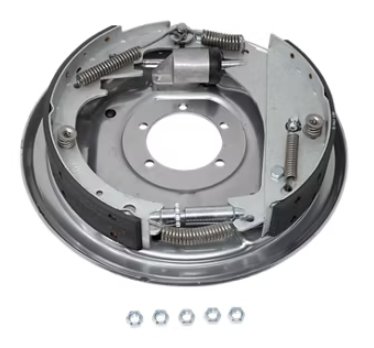 HYDRAULIC BRAKE ASSEMBLY, 5.2K - 7K CAPACITY PER PAIR, 12" X 2" RH, 5 BOLT, DACROMET - RETAIL BOXED