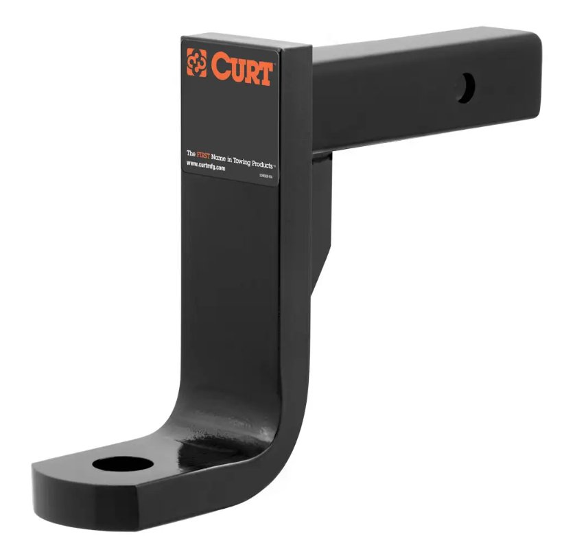 CURT BALL MOUNT 2" HITCH, 8" DROP, 6-3/4" RISE, 9-3/8" LONG, 1-1/4" SHANK, 10K, CLASS 4