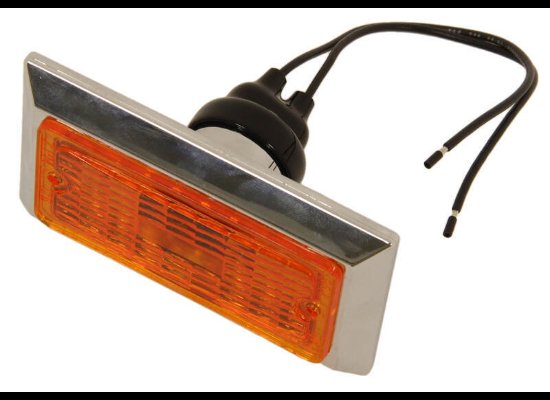PETERSON CLEARANCE/SIDE MARKER LIGHT, AMBER, RECTANGLE 3-3/4"X2-1/4"