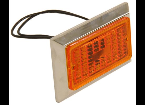 PETERSON CLEARANCE/SIDE MARKER LIGHT, AMBER, RECTANGLE 3-3/4"X2-1/4"
