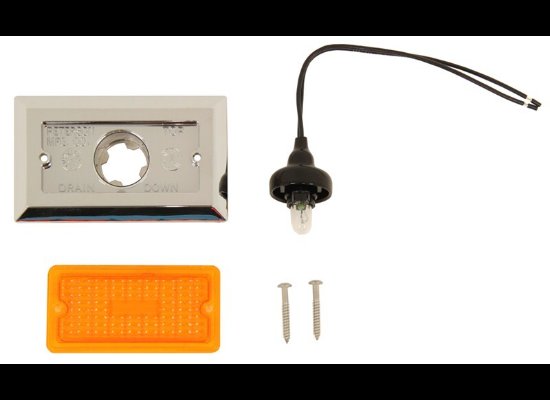 PETERSON CLEARANCE/SIDE MARKER LIGHT, AMBER, RECTANGLE 3-3/4"X2-1/4"