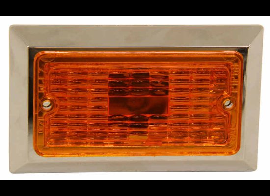 PETERSON CLEARANCE/SIDE MARKER LIGHT, AMBER, RECTANGLE 3-3/4"X2-1/4"