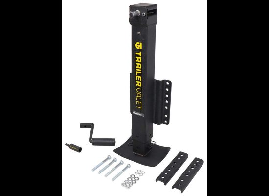 TRAILER VALET JXS DRILL POWERED DROP LEG JACK W/ FOOTPLATE, SIDEWIND/SIDEMOUNT 7K