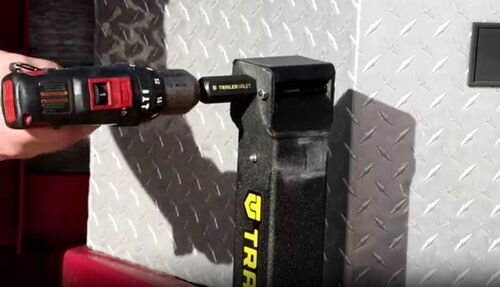 TRAILER VALET JXS DRILL POWERED DROP LEG JACK W/ FOOTPLATE, SIDEWIND/SIDEMOUNT 7K