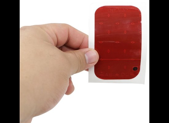 Oralite Reflector for Truck or Trailer - 3-1/2" x 2" Rectangle - Stick On - Red - Qty 1