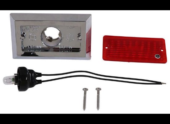 PETERSON CLEARANCE/SIDE MARKER LIGHT, RED, RECTANGLE 3-3/4"X2-1/4"