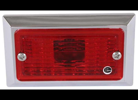 PETERSON CLEARANCE/SIDE MARKER LIGHT, RED, RECTANGLE 3-3/4"X2-1/4"