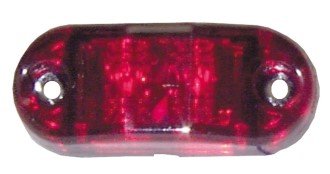 RED LED CLEARANCE OR SIDE MARKER LIGHT, RECTANGLE 2-1/2" X 1-3/4" , 2 DIODE