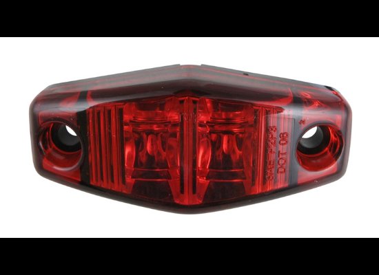 LED MINI CLEARANCE OR MARKER LIGHT, 2-1/2" X 1-1/16" RECTANGLE, RED LENS , 2 DIODE