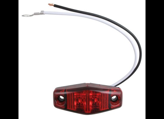 LED MINI CLEARANCE OR MARKER LIGHT, 2-1/2" X 1-1/16" RECTANGLE, RED LENS , 2 DIODE