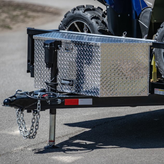 ALUMINUM ATP FRONT LATCH A-FRAME TOOL BOX ASSEMBLY - MOUNTS ON TONGUE, 17"X18.33"X49.22"